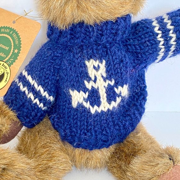 Nautical Archive Collection Boyds Bears Plush Anchor Sweater Vintage With Tags - Picture 3 of 14